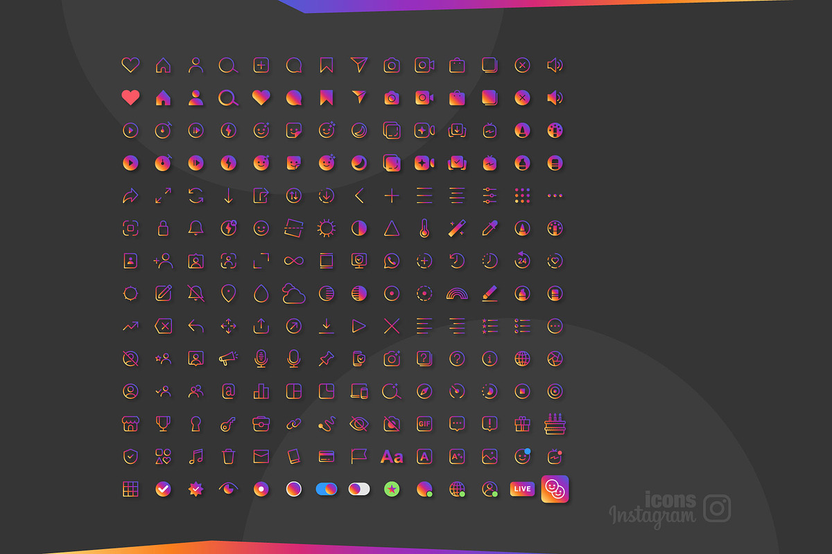 Instagram Icons, a Social Media Template by karnofff (Photo 6 of 6)