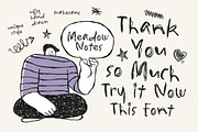 Meadow Notes – Quirky Handwritten, a Handwritten Font by Mahesans Co (Thumbnail 10 of 10)