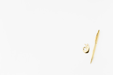 Gold on White Flatlay Stock Photo #2