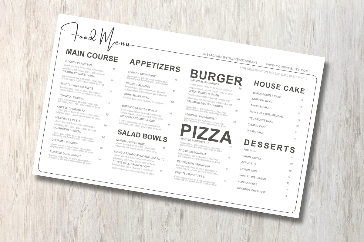 Food & Drink Menu Template, a Templates & Theme by iloveTemplate (Photo 5 of 7)