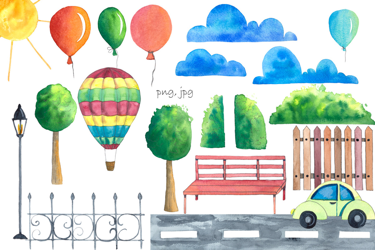 Happy Place Watercolor Set, an Illustration by Daria's Magic World (Photo 3 of 7)