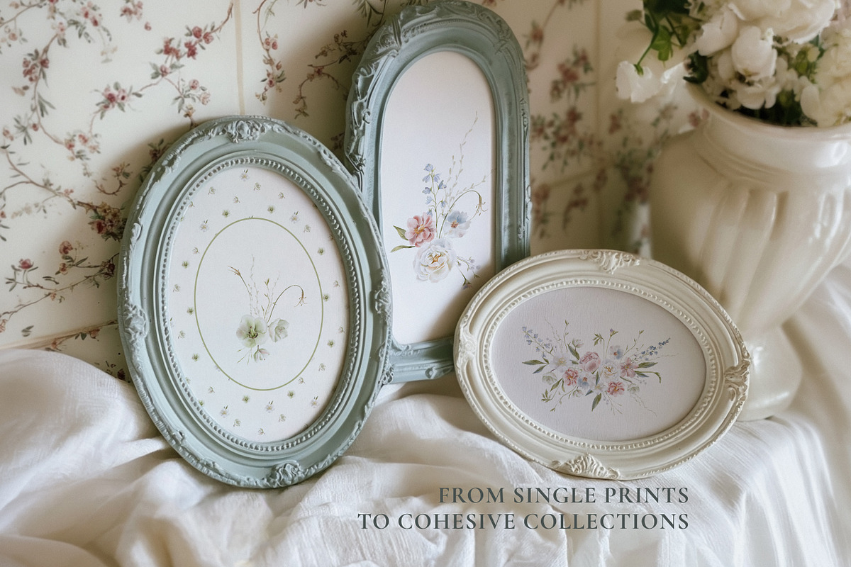 Château Bloom Vintage Frame Mockups, a Household Mockup by NikiArts (Photo 7 of 12)