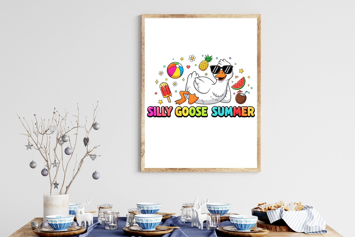Silly Goose Funny Summer PNG, an Illustration by CraftArtStudio (Photo 3 of 4)