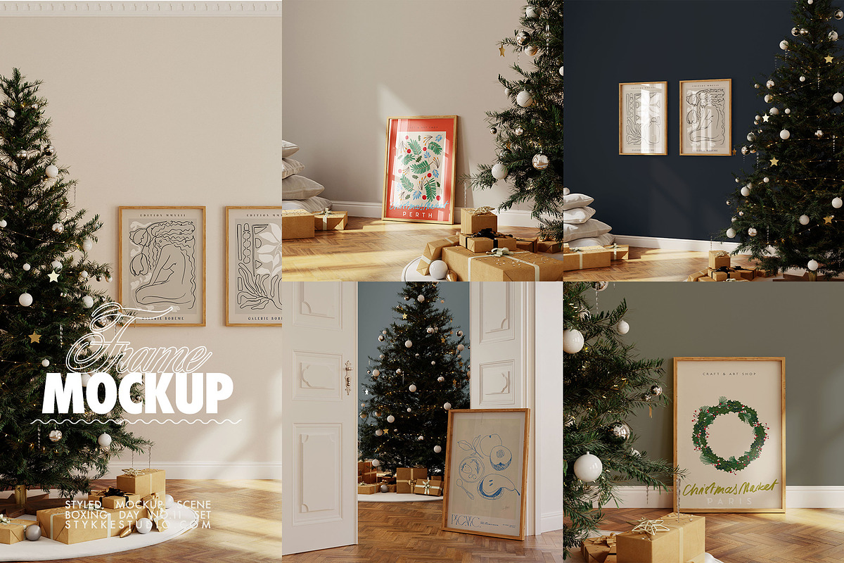 BOXING DAY | Christmas Frame Mockup, a Household Mockup by Stykke Studio (Photo 2 of 5)