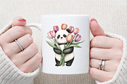 Cute Spring Panda Clipart, an Illustration by Sublimation Artist (Thumbnail 5 of 6)