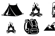 Camping Adventure Silhouette Icon, an Illustration by Artivon (Thumbnail 24 of 51)