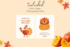 Thanksgiving Cards Mini Set