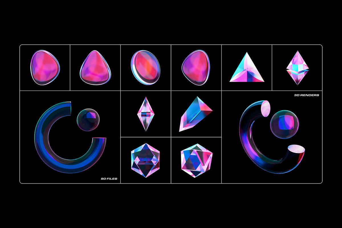 3D Fluid Glass - 90 illustrations, an Object Graphic by assetpro.design (Photo 11 of 11)