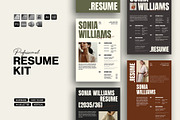 Professional Resume Kit Template, a Resume Template by DesignCrest (Thumbnail 1 of 8)
