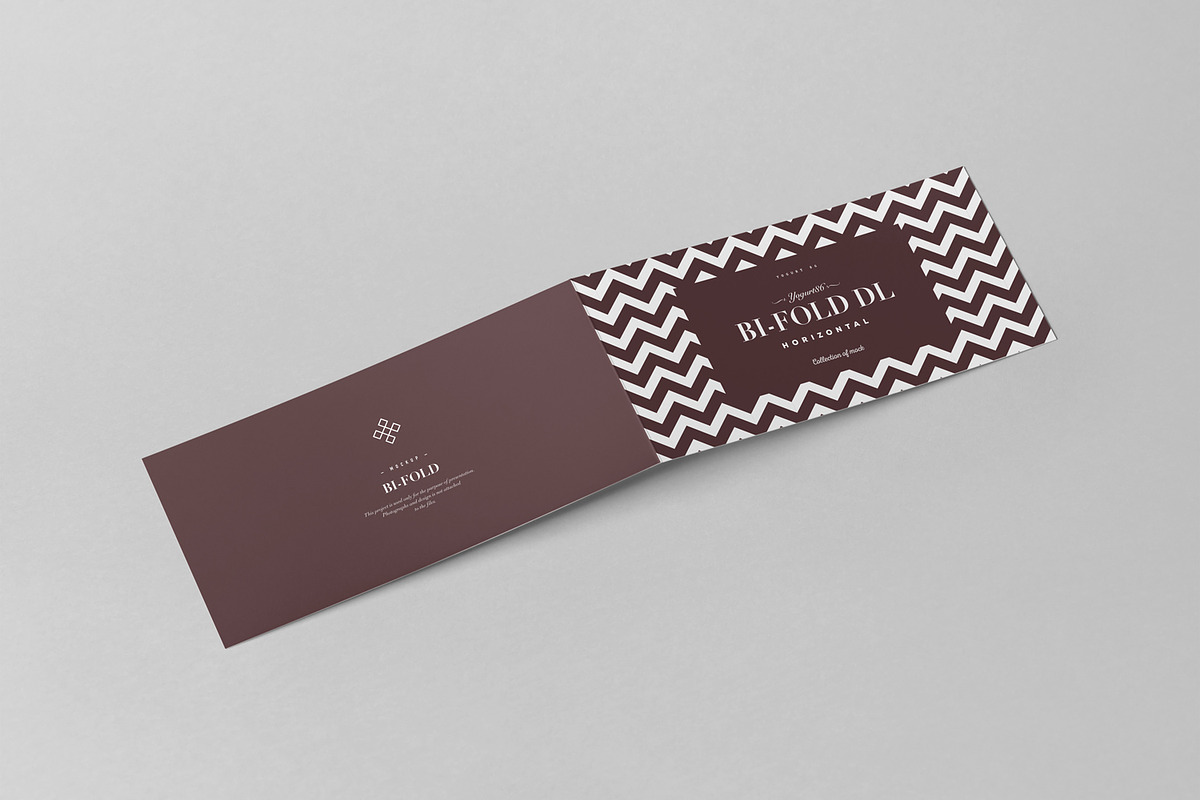 Bi-Fold DL Horizontal Brochure 2, an Advertising Mockup by Yogurt86 (Photo 5 of 14)