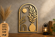 Boho Botanical Arch Laser Cut SVG, an Object Graphic by DreamCafeArt (Thumbnail 1 of 4)