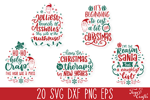 Funny Christmas SVG Quotes Bundle