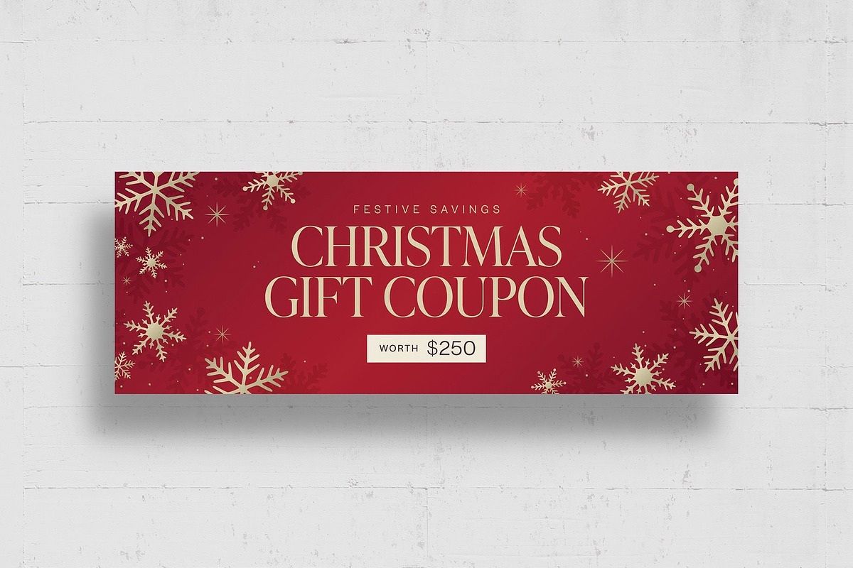 Christmas Gift Voucher & Coupon, a Stationery Template by BrandPacks (Photo 4 of 5)