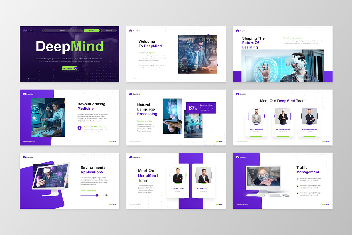 DeepMind - Artificial Intelegence, a Presentation Template by GraphauseProject (Photo 3 of 6)