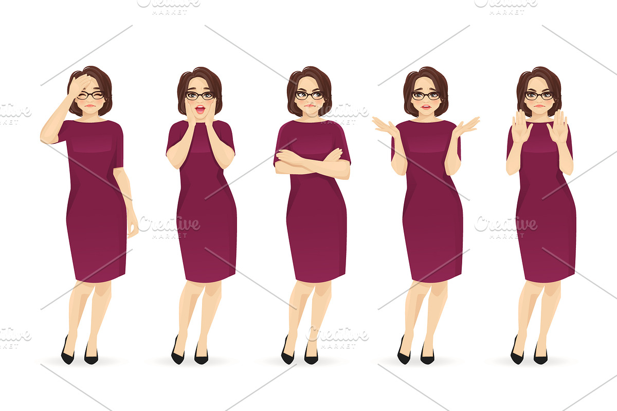 Business mature woman kit, a Technology Illustration by Volha Hlinskaya (Photo 4 of 9)