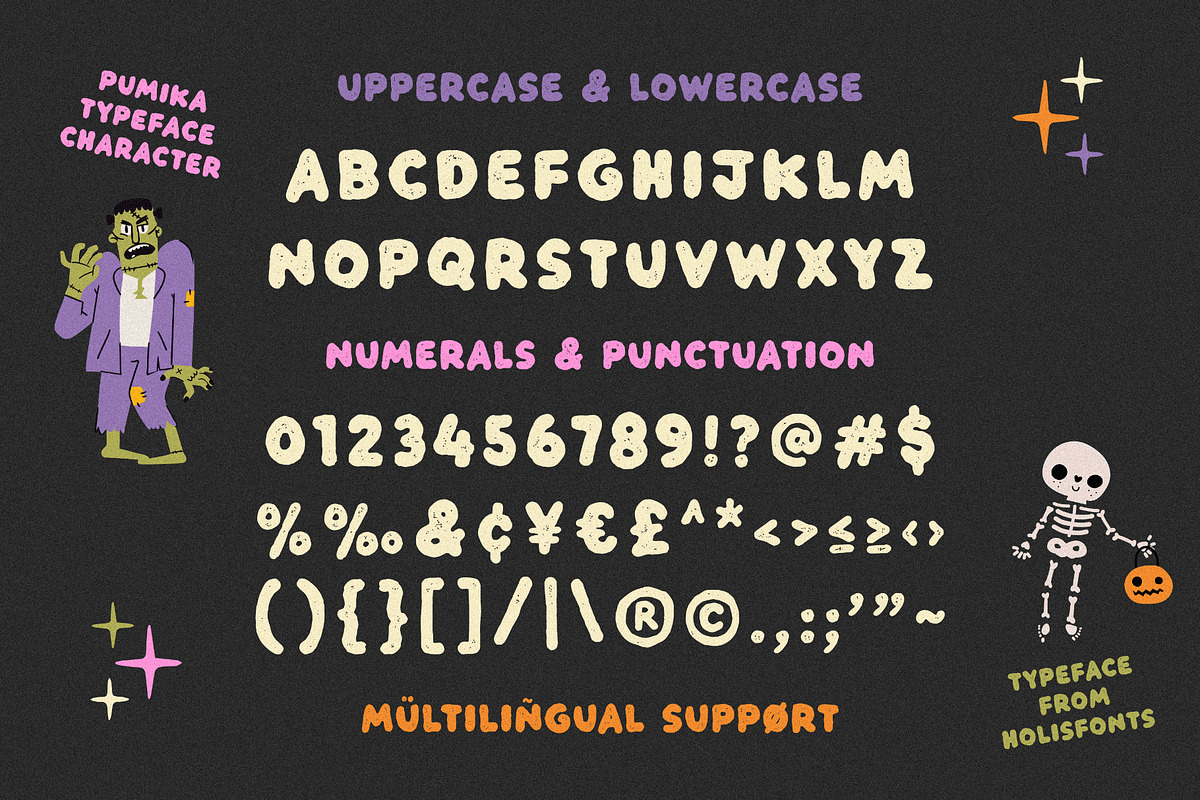 Pumika Playful Horror Typeface, a Handwritten Font by 24Design Studios (Photo 8 of 8)