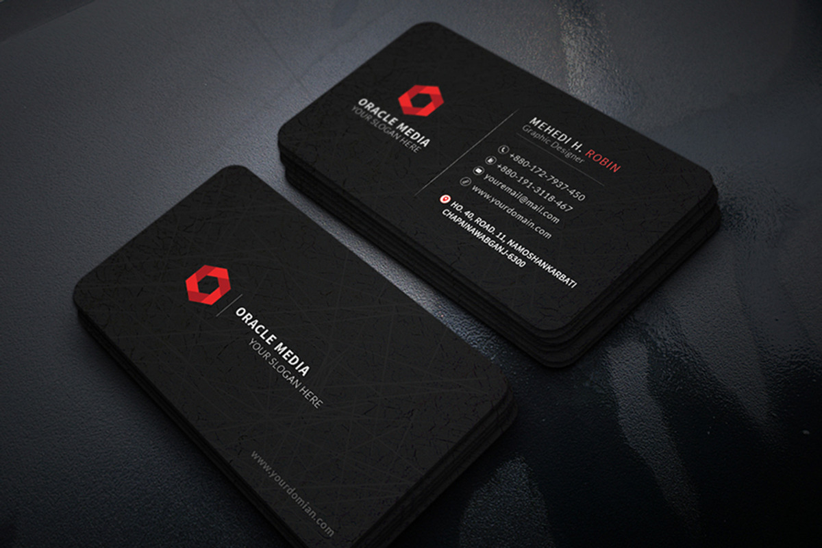 Dark Corporate Business Card, a Business Card Template by graphica59 (Photo 3 of 7)
