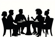 Group Dining Vector Bundle, an Illustration by BIPLOB EXPERT (Thumbnail 7 of 9)