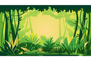 Jungle plants topical forest