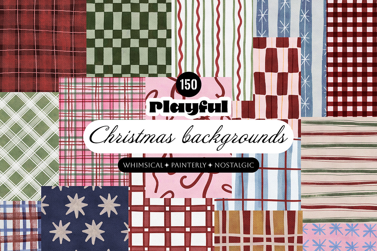 Painterly Christmas Backgrounds, a Background Graphic by SunnyAfternoons (Photo 1 of 16)