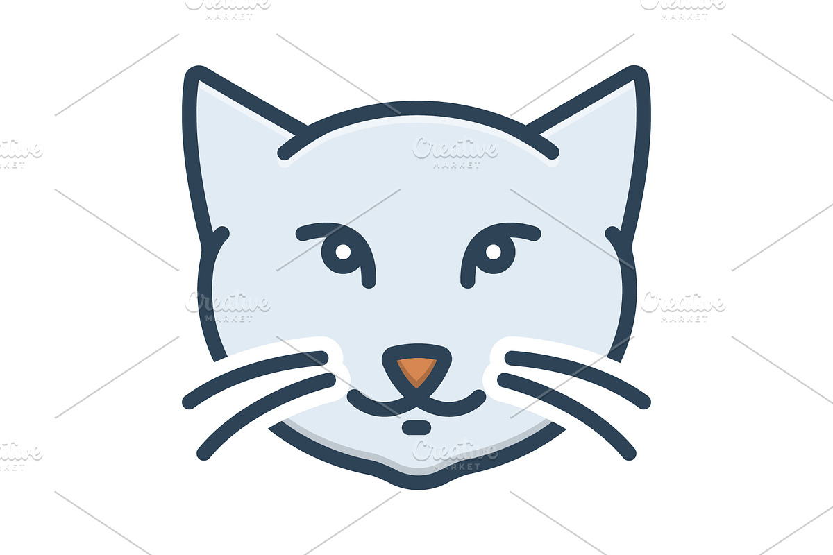 Kitty cat icon, an Icon by Creative priyanka | Creative Market
