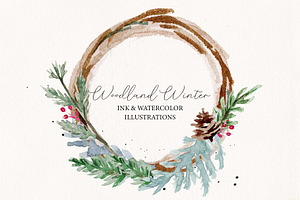 Woodland Winter Watercolor Set