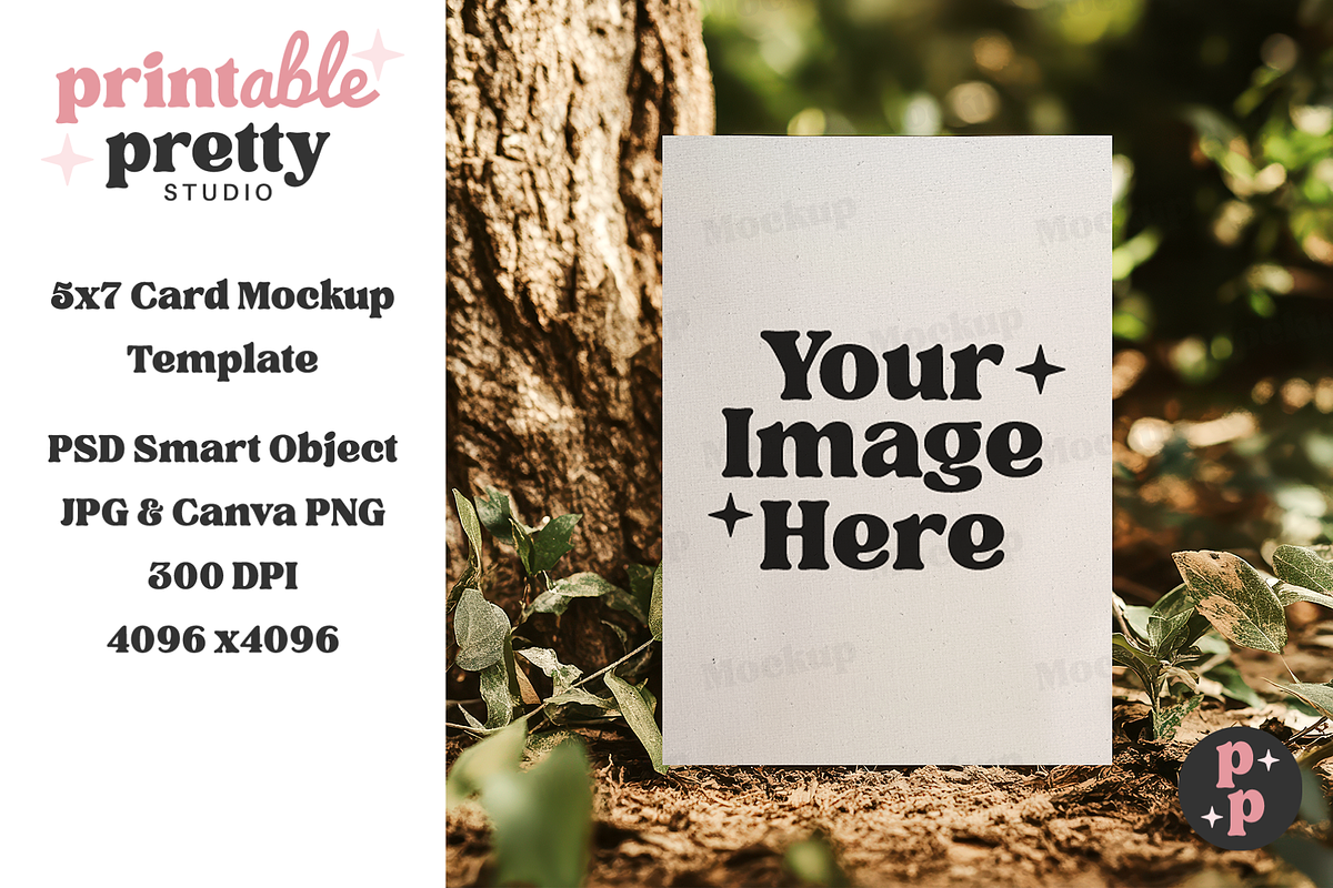 Forest Floor Card Mockup PSD, a Product Mockup by Printable Pretty Studio (Photo 6 of 7)
