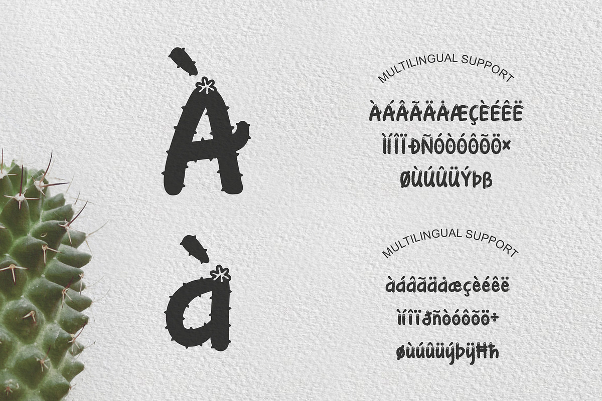 Cactus Garden Solid, a Font by iyhulmonsta (Photo 6 of 8)
