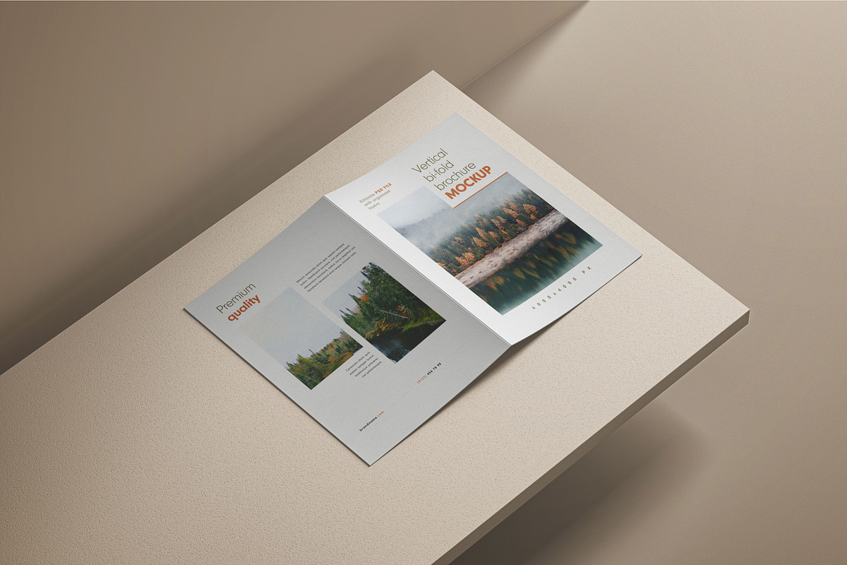 Bifold Vertical Brochure Mockup, a Print Template by mockupatelier (Photo 5 of 13)