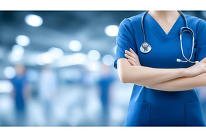 A healthcare worker wearing a, an Abstract Photo by ZinetroN