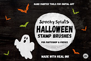 Halloween Stamp Brushes - Photoshop, a Brush Add-On by INKY STAMP BRUSHES (Thumbnail 1 of 10)