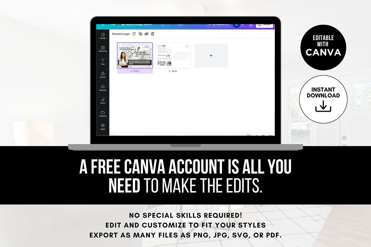 Thinking Of Selling Home Postcard, a Marketing Template by CreativeVinesStore (Photo 6 of 6)