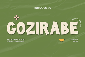 CF Gozirabe - Quirky Cartoon Display, a Handwritten Font by Indotype Foundry