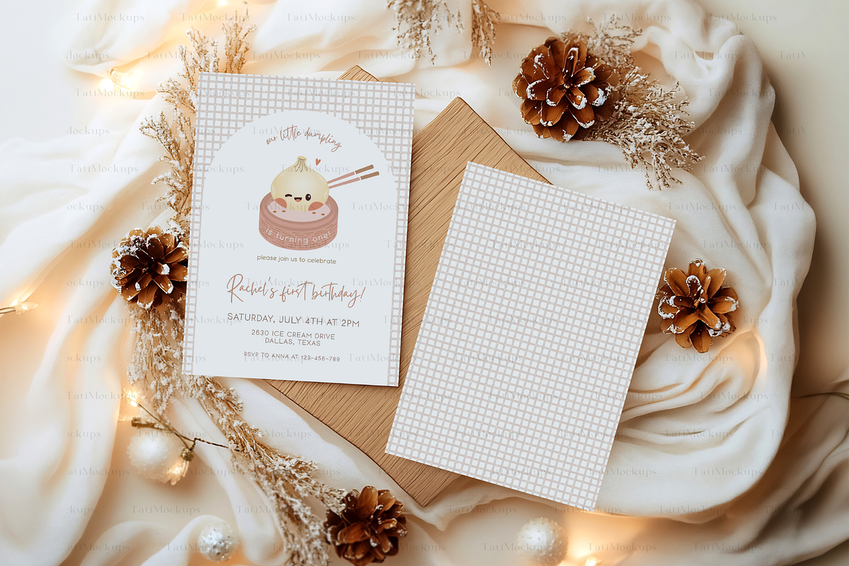 Double Christmas Card Mockup, a Product Mockup by TatiMockup (Photo 4 of 4)