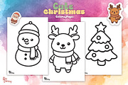 Cute Christmas Coloring Pages, a Graphic by Dori Debreceni draws (Thumbnail 6 of 6)