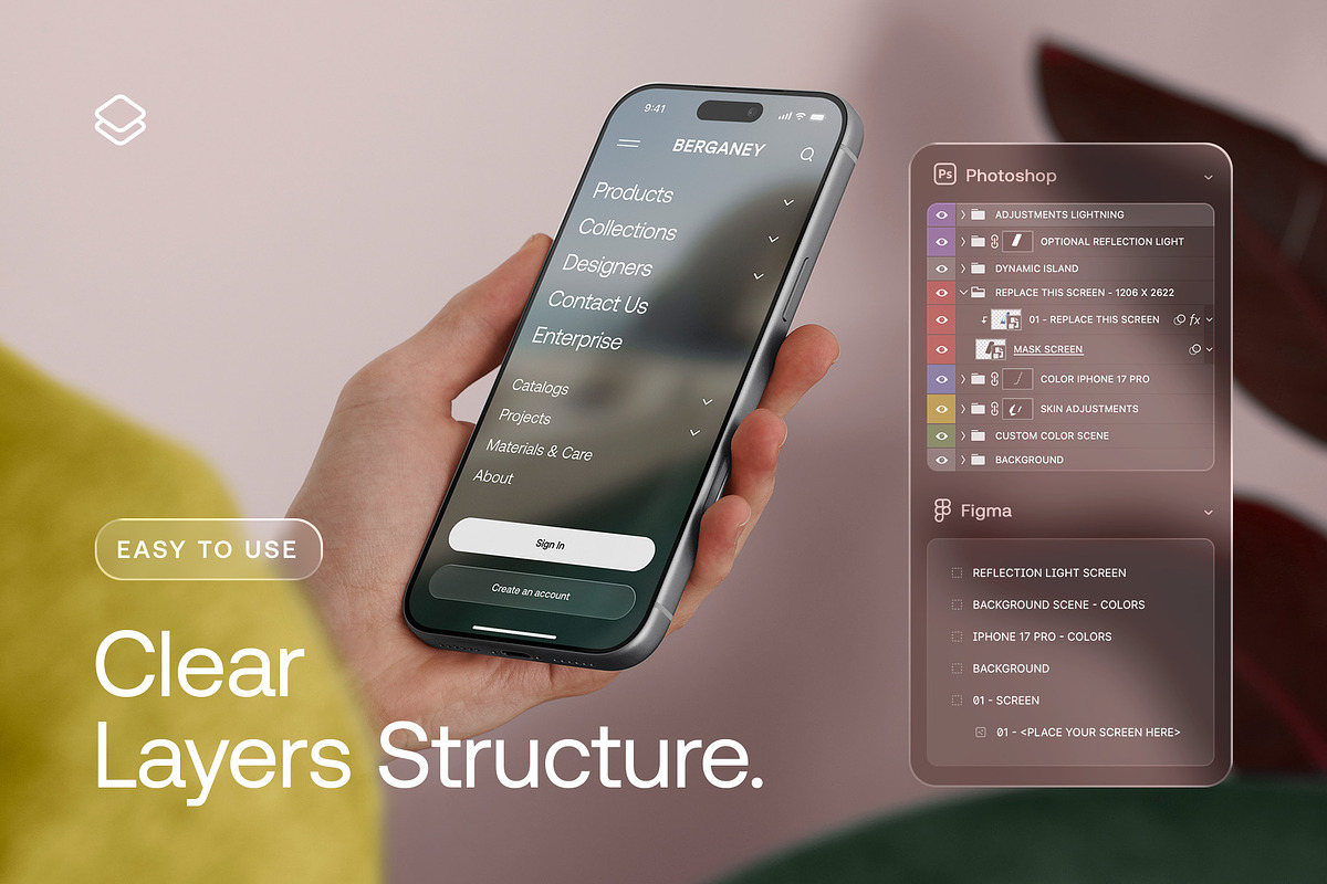 24 iPhone 17 Pro in Hand Mockups, an iPhone Mockup by Asylab (Photo 7 of 107)