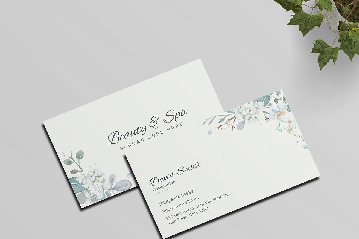 Beauty Spa Business Card, a Business Card Template by TelaTemplates (Photo 5 of 7)