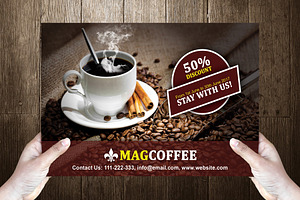 Coffeeco Post Card Template Design