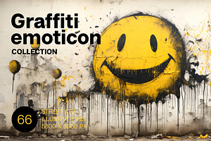 Graffiti emoticons. 66 images, a Decorative Illustration by Handmadefont