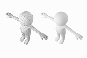 Stylized Stickman In T-Pose