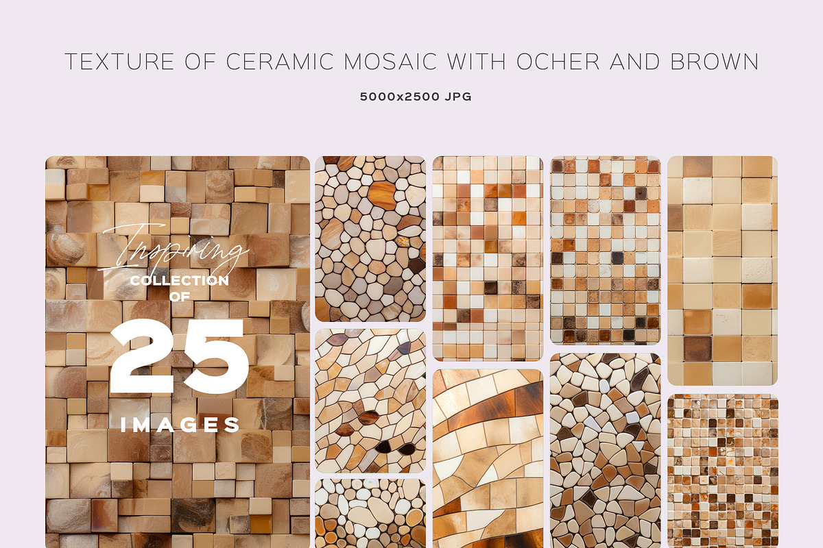 TEXTURE OF CERAMIC MOSAIC WITH OCHER, a Texture Graphic by Sophico (Photo 1 of 5)