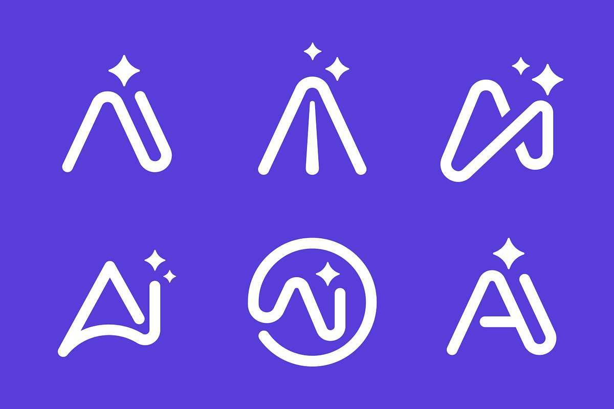 AI Letter A Sparkle Logo Bundle, a Branding & Logo Template by Signatoro (Photo 4 of 4)