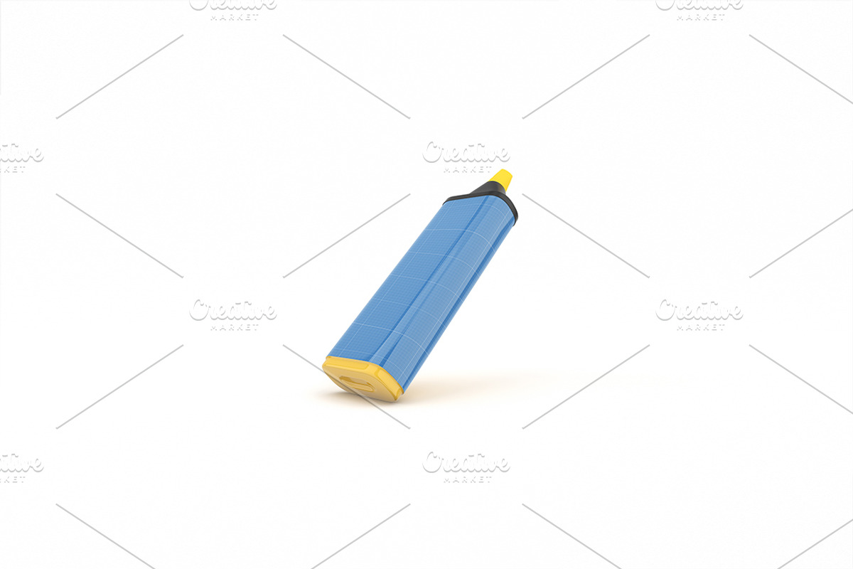 Highlighter Mockup, a Pens & Pencil Mockup by Qaleb Studio