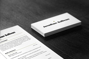 Word A4 CV Resume & Business Card