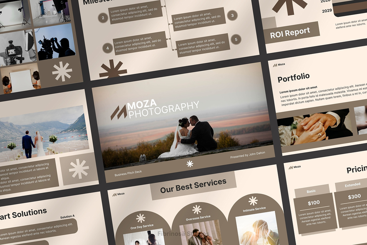Pitch Deck - Moza Power Point, a Presentation Template by FIBRINOSÄ (Photo 1 of 7)