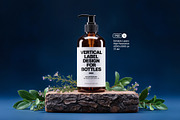 Vertical Label & Business Card Mocku, a Cups & Container Mockup by Elite Mockups (Thumbnail 1 of 2)