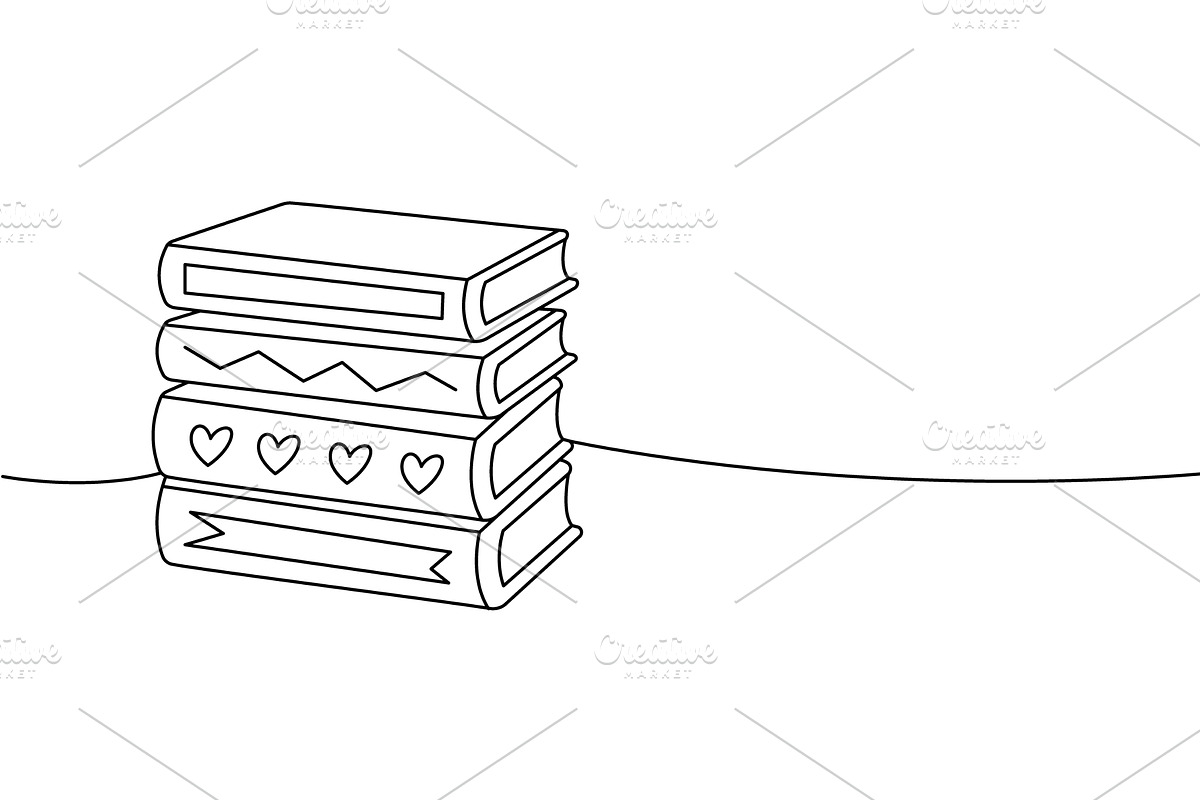 Stack of decorative books in, an Education Illustration by GraphiShop