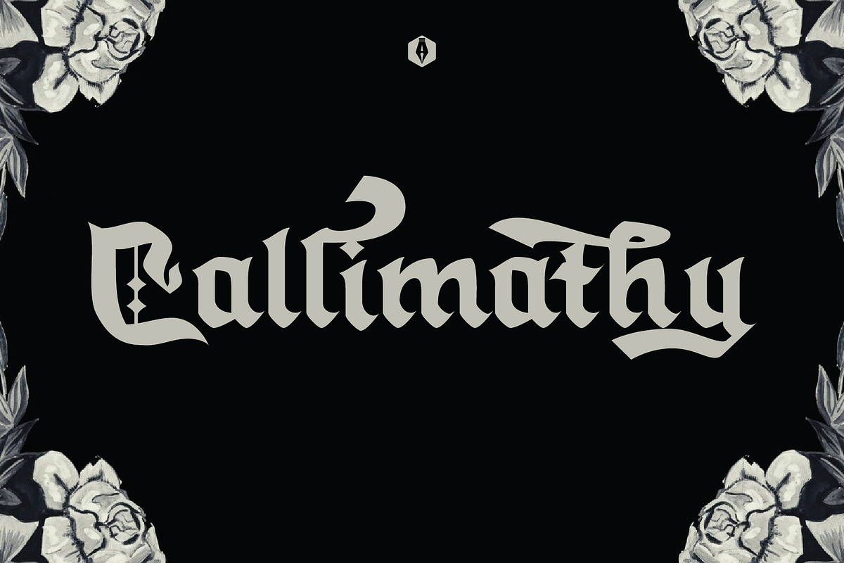 Callimathy - Gothic Blackletter, a Blackletter Font by Anomali Creatype (Photo 1 of 17)