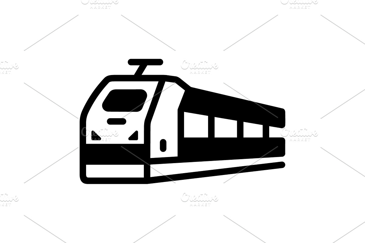 Train caravan solid icon, a Solid Icon by Creative priyanka