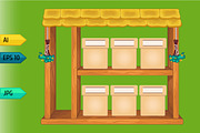 Game wooden store windows set, a Templates & Theme by julia_musdotter (Thumbnail 6 of 21)